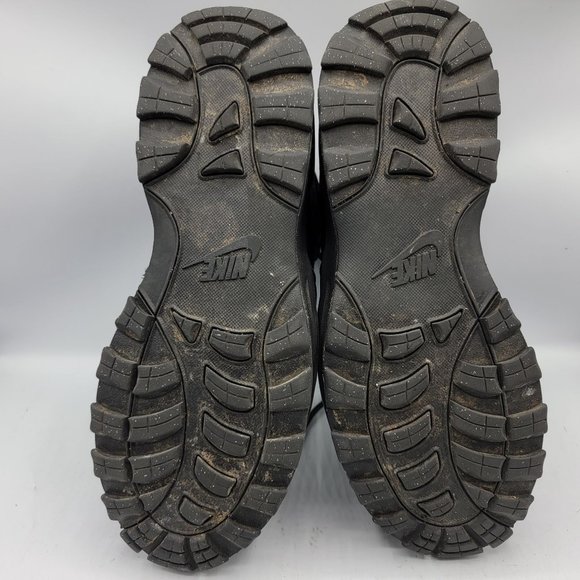 Nike Manoa Mens 9.5 Leather Triple Black Boots Outdoor Hiking 454350-003 main image 11